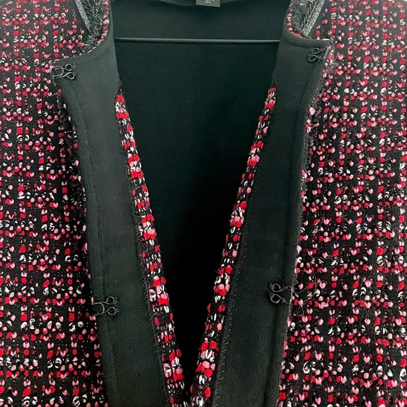 St John Tweed Fringe Cropped Evening Jacket Blazer Milano Knit Size 10 Medium - Picture 4 of 10